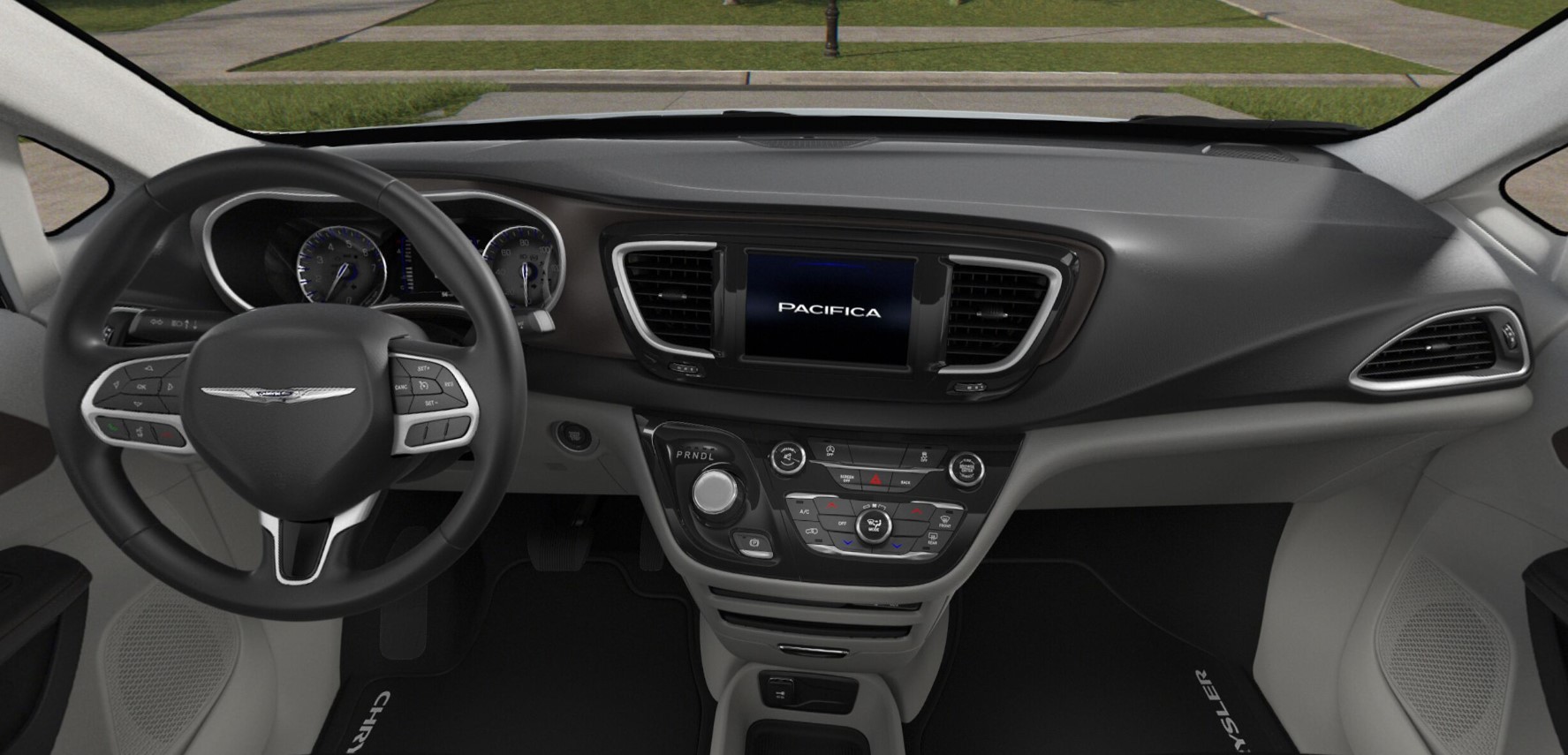 2018 Chrysler Pacifica LX Black and White Interior